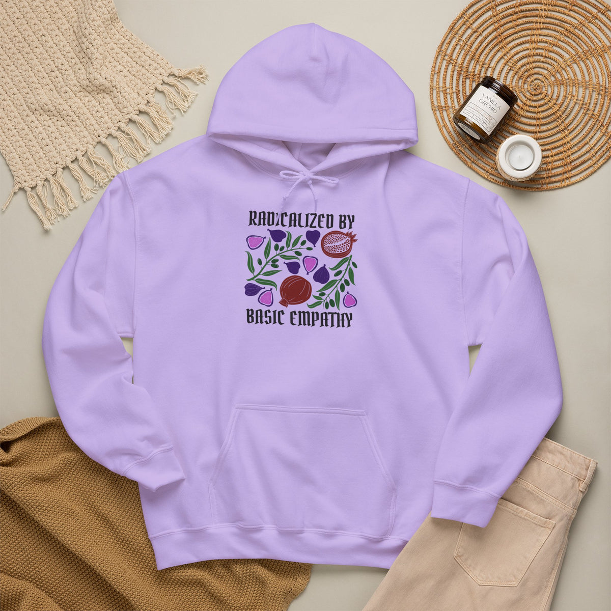 Radicalized by Basic Empathy Floral Hoodie