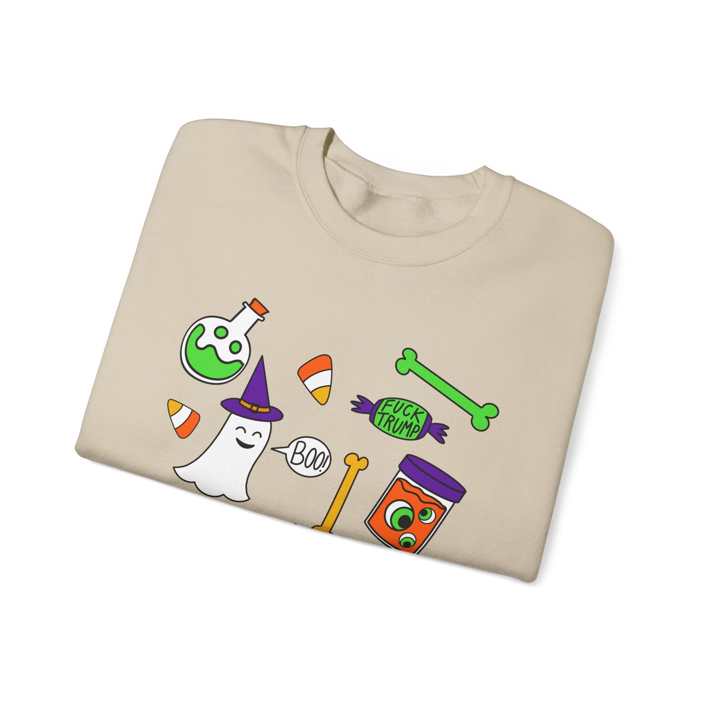 Halloween Candy Ghosts Crewneck Sweatshirt — Cute Spooky Graphic