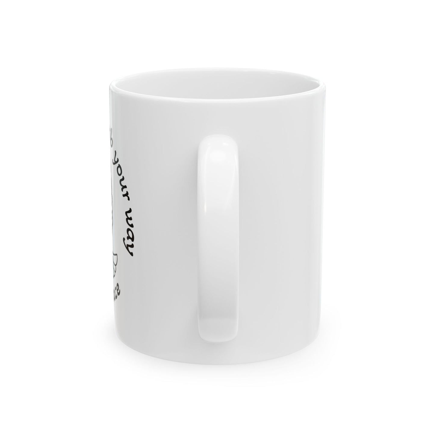 Bombs for Peace Dove with Olive Branch Mug | Inspirational Quote Ceramic Mug