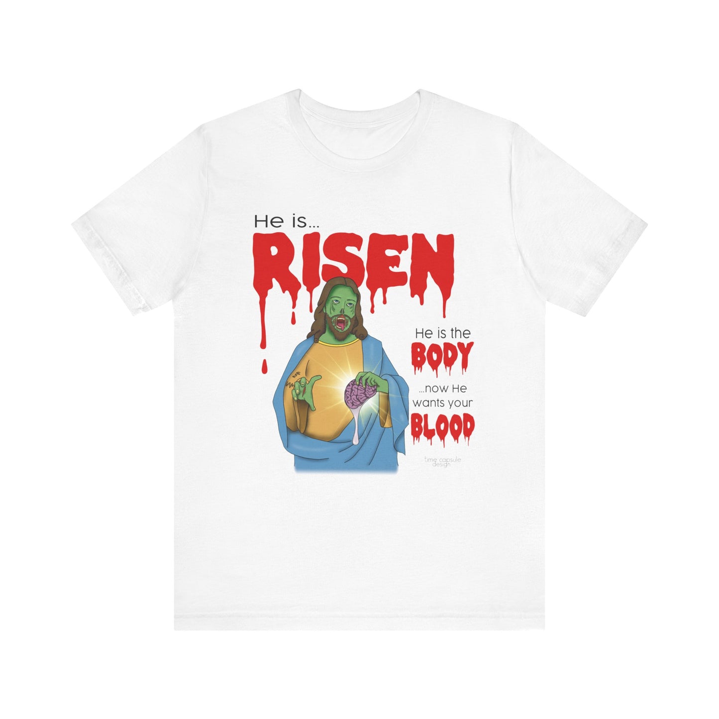 Zombie Jesus He Is Risen Shirt Unisex Jersey Tee, Easter Gift, Religious Humor Shirt, Resurrection Celebration Tee, Christian Apparel