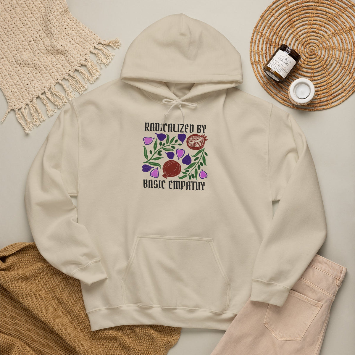 Radicalized by Basic Empathy Floral Hoodie