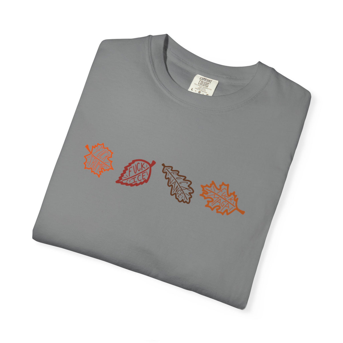 Autumn Leaves T-Shirt FDT Minimal Fall Foliage Graphic Tee