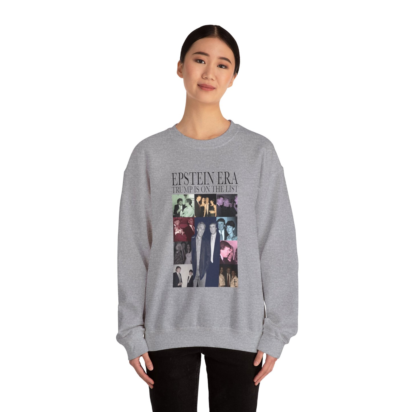 Epstein Era Trump Crewneck Sweatshirt, Perfect for Statement Fashion, Casual Days, Gift for Friends, Trendy Outfit, Holiday Wear