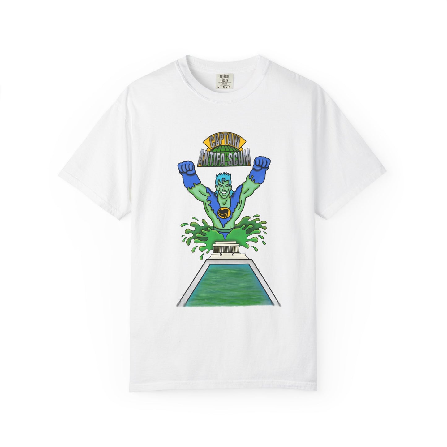 Captain Antifa Scum Reflecting Pool Algae Shirt