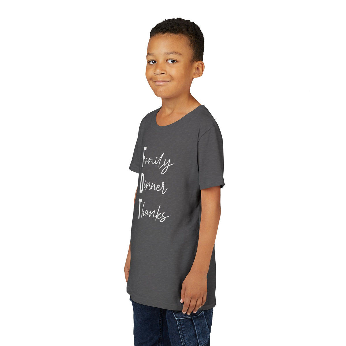 Youth Family Dinner Thanks Thanksgiving Tee FDT kids shirt