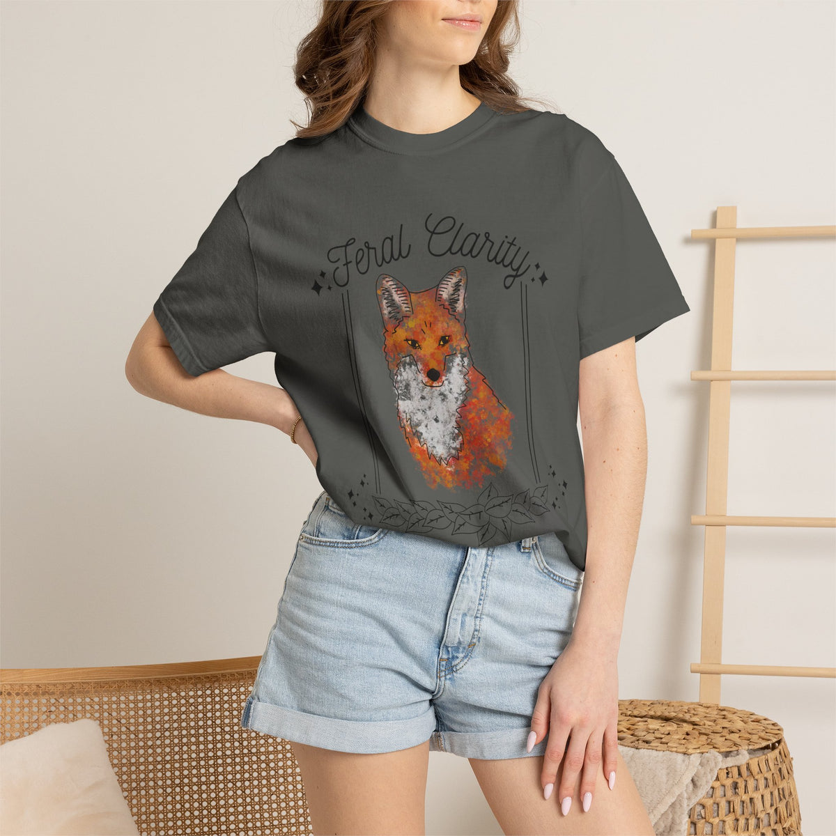 Feral Clarity Fox Graphic T-Shirt