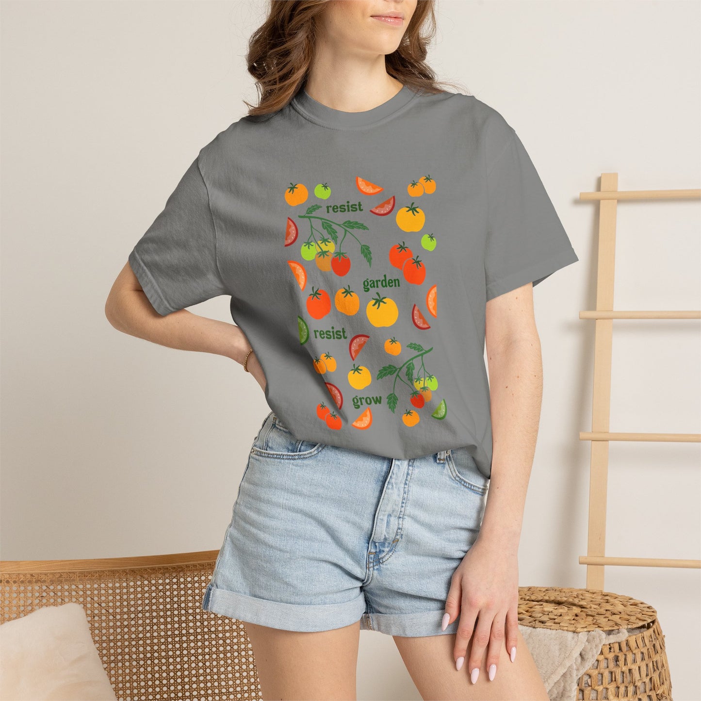 Resist Garden Grow T-shirt | Tomato Garden Illustration