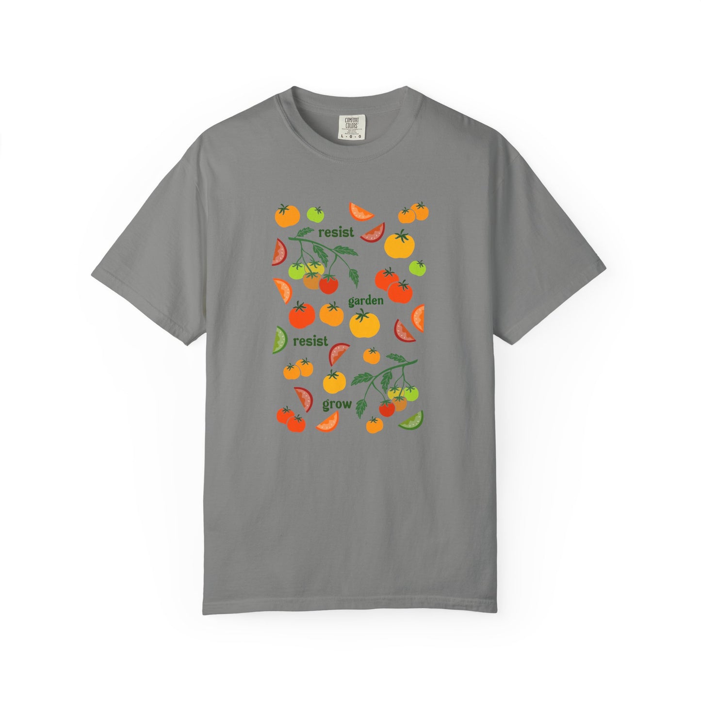 Resist Garden Grow T-shirt | Tomato Garden Illustration