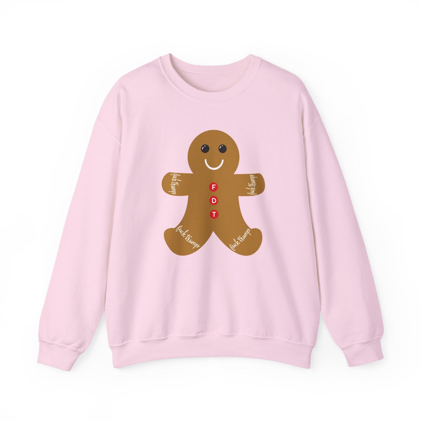 Slightly Subtle Gingerbread Man Crewneck Sweatshirt, FDT Cozy Christmas Gift, Holiday Sweater, Festive Apparel, Winter Wardrobe
