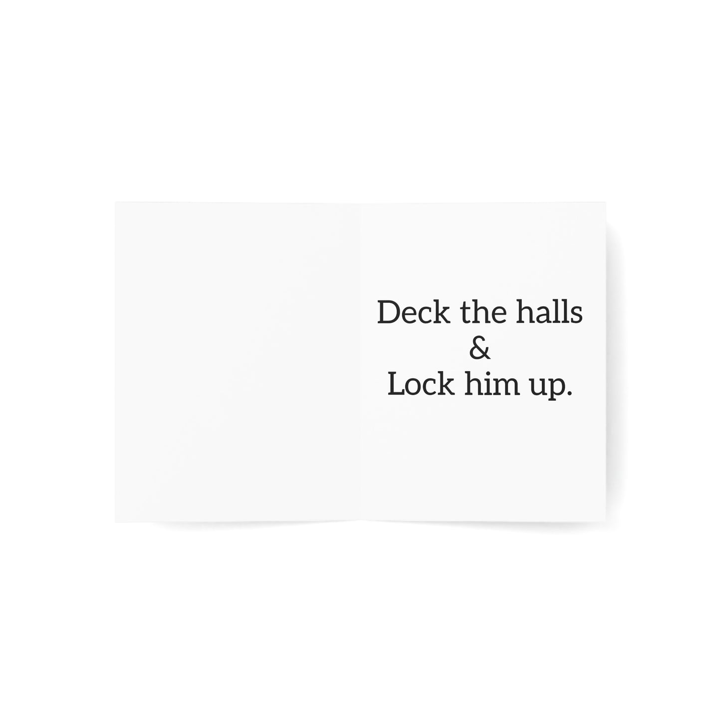 Political Greeting Card Fuck Trump Holiday Ornament Design (Pack of 1, 10, 30, 50)