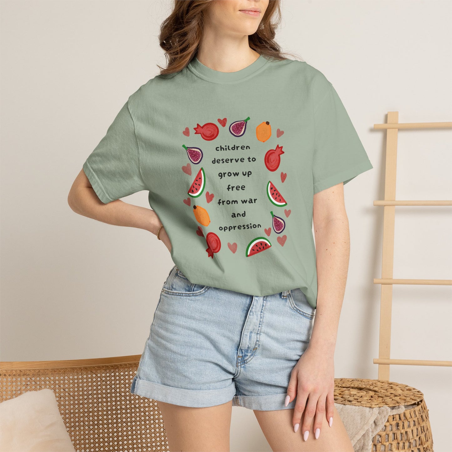 Children Deserve to Grow Up Tee Anti War Peace & Freedom Statement T-Shirt
