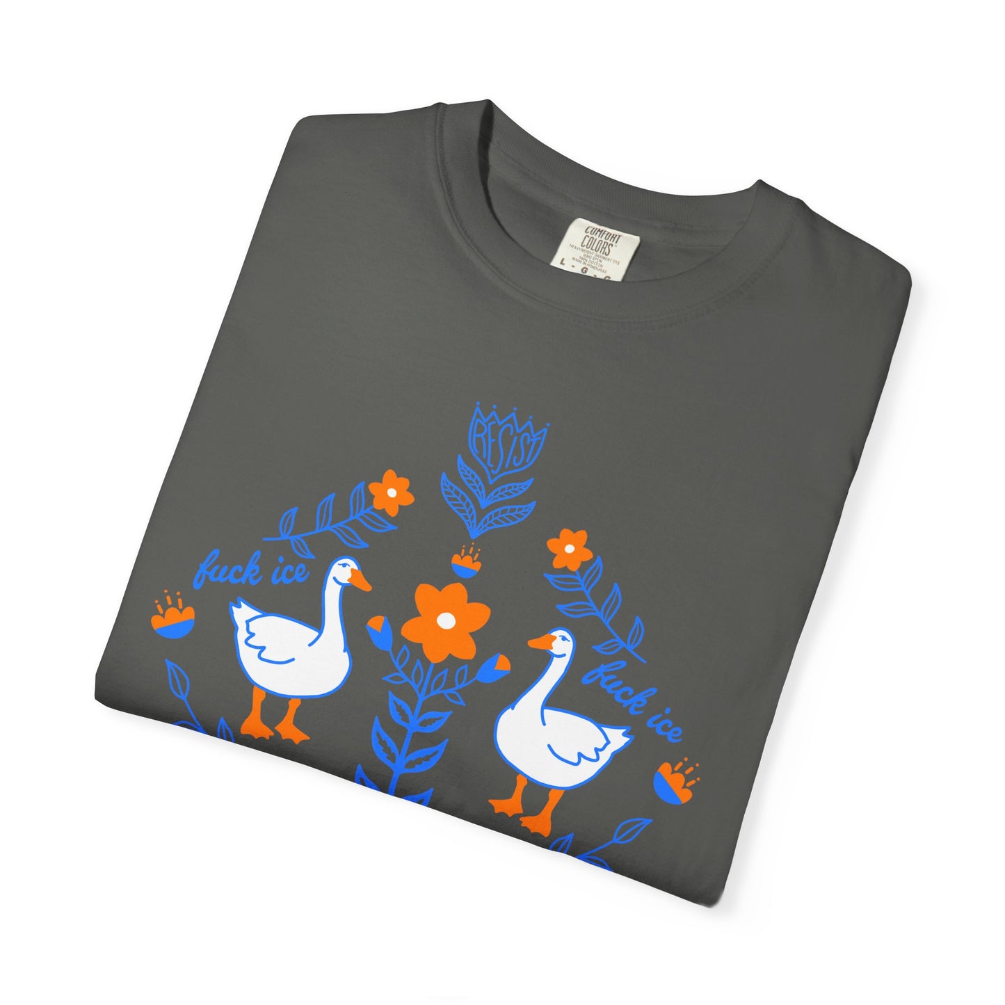 Folksy Silly Goose Tee —  F Ice Resist Floral Graphic T-Shirt