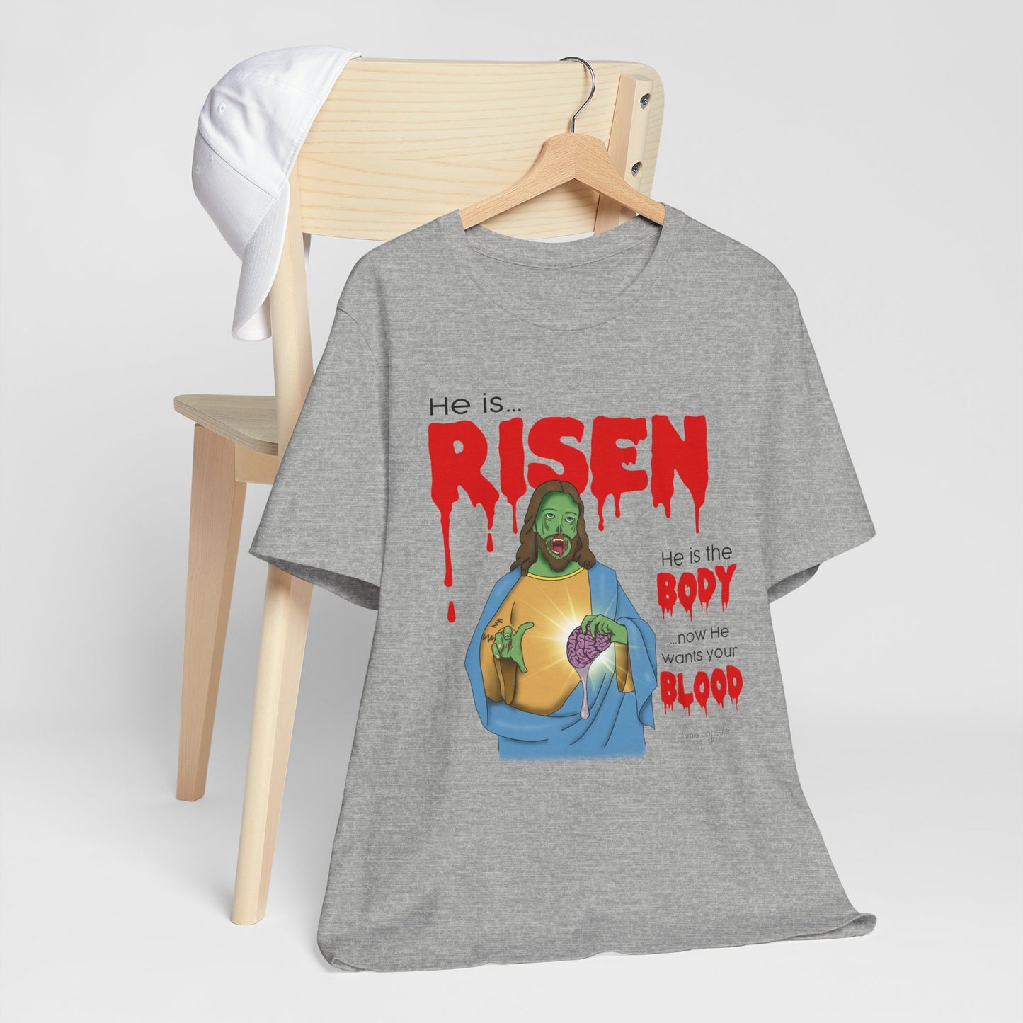 Zombie Jesus He Is Risen Shirt Unisex Jersey Tee, Easter Gift, Religious Humor Shirt, Resurrection Celebration Tee, Christian Apparel