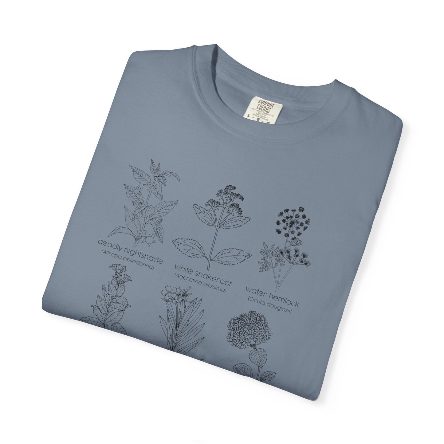 Deadly Nightshade Botanical Illustration T-Shirt | Vintage Plant Sketches, Floral Chart
