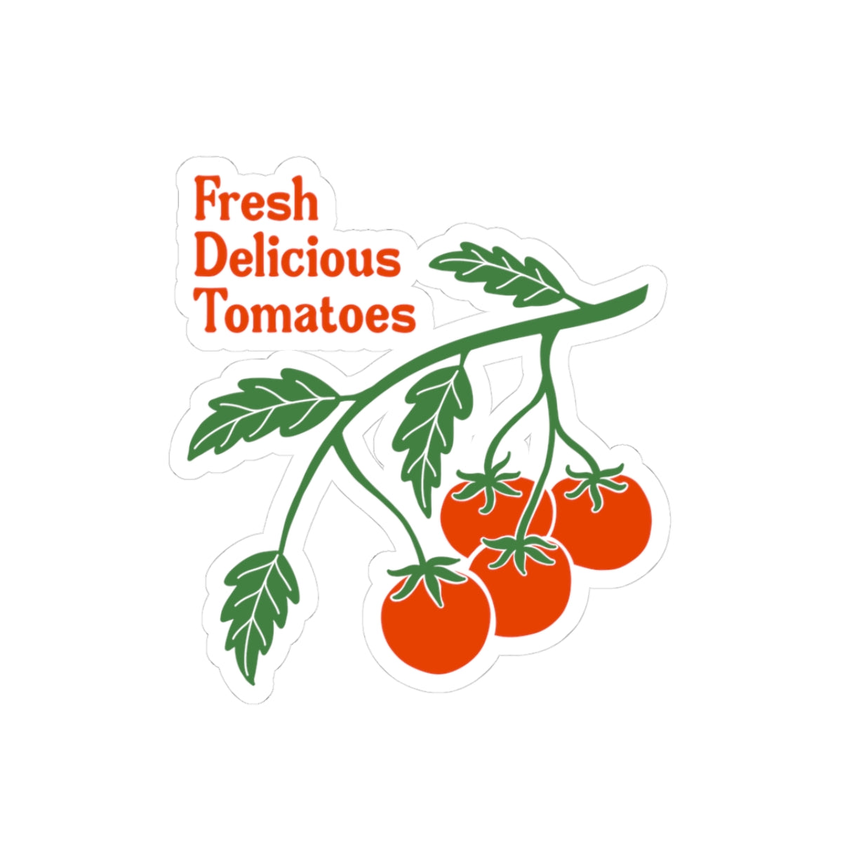 Fresh Delicious Tomatoes Sticker | Kiss-Cut Produce Decal FDT