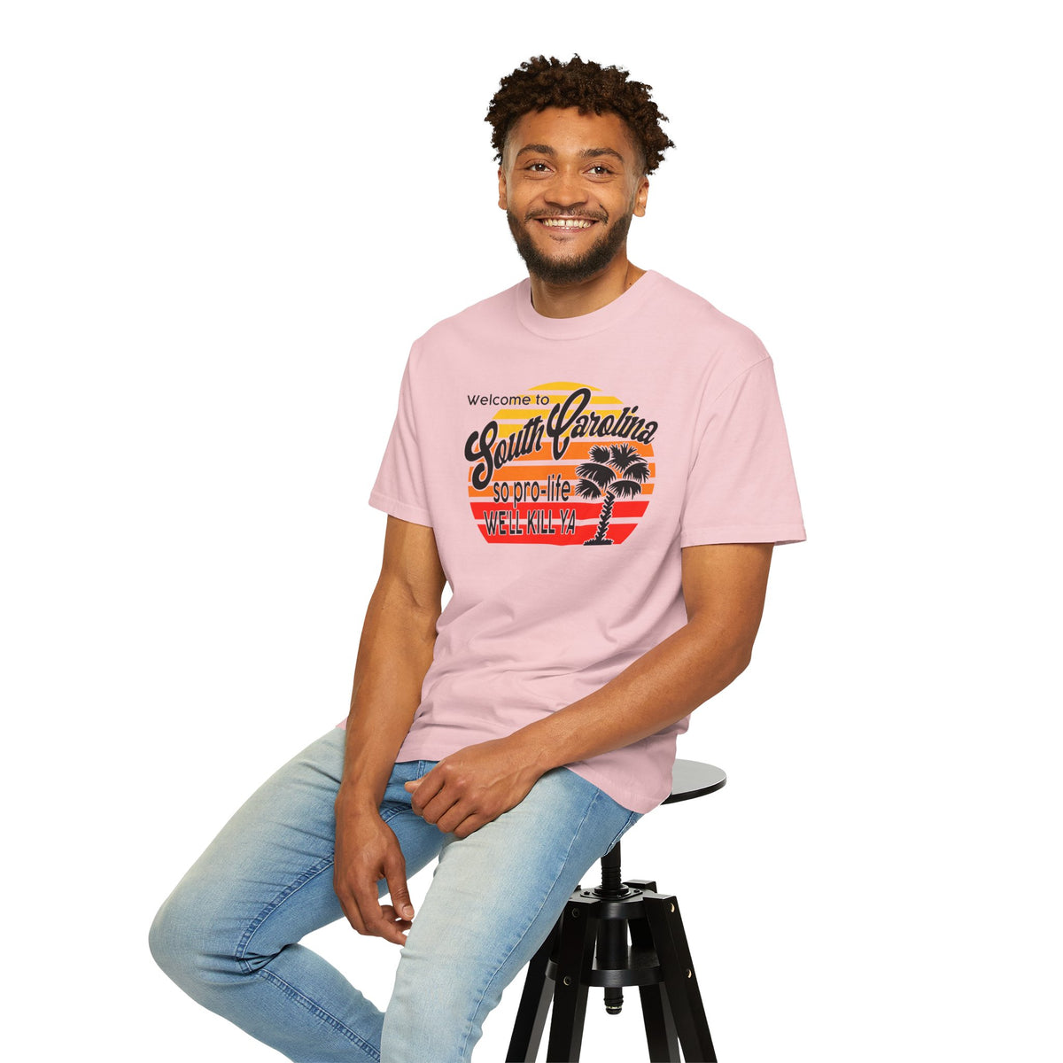 South Carolina Political Dark Humor Abortion Sunset T-Shirt Welcome to South Carolina Graphic Tee