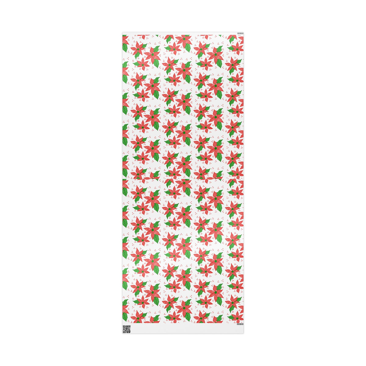 Poinsettia Pattern Wrapping Paper | Christmas Floral Holiday Wrap