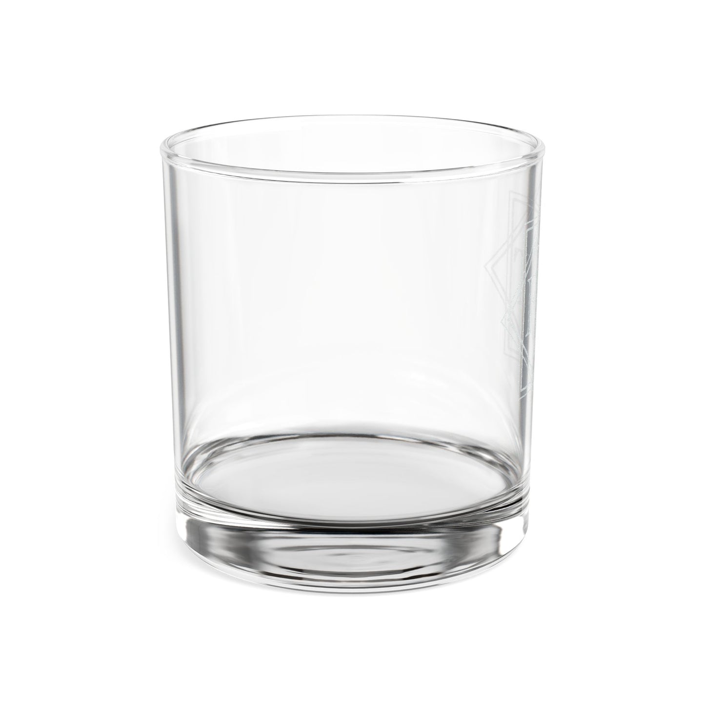 FDT Monogram Diamond Crest Whiskey Glass | Engraved 10.5oz Rocks Glass Gift