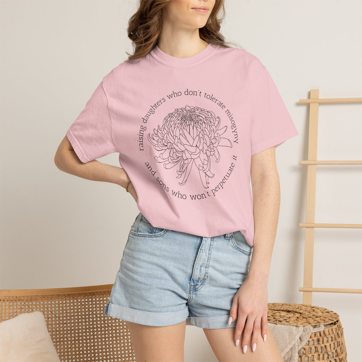 Floral Raising Daughters and Sons T-Shirt Botanical Line Art