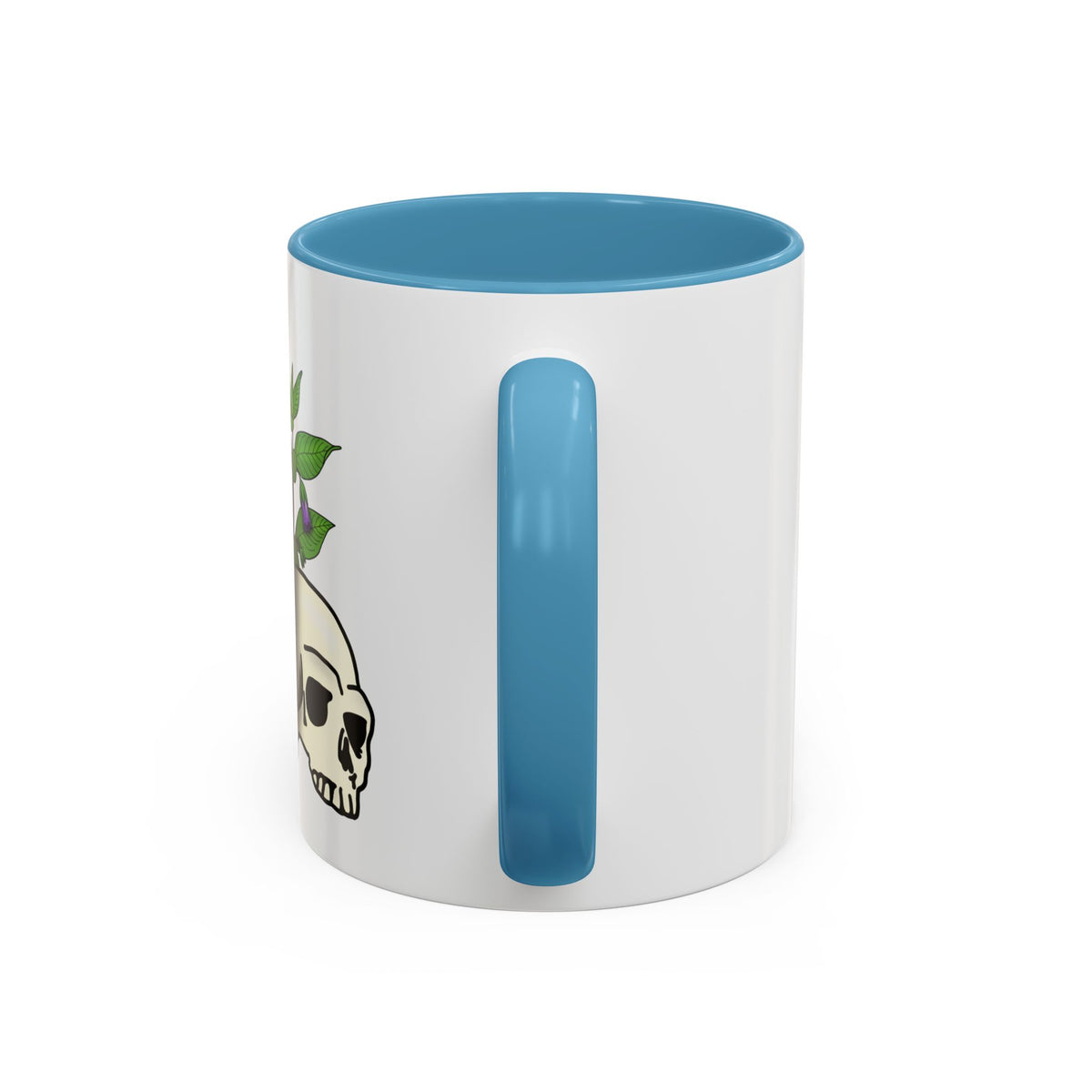 Herbal Remedy Coffee Mug Aqua Tofana Potion Bottle, Skull & Botanical Gothic Accent Mug