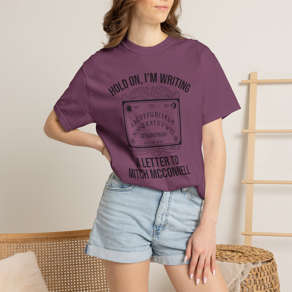 Ouija Board 'Hold On, I'm Writing a Letter to Mitch McConnell' T-Shirt