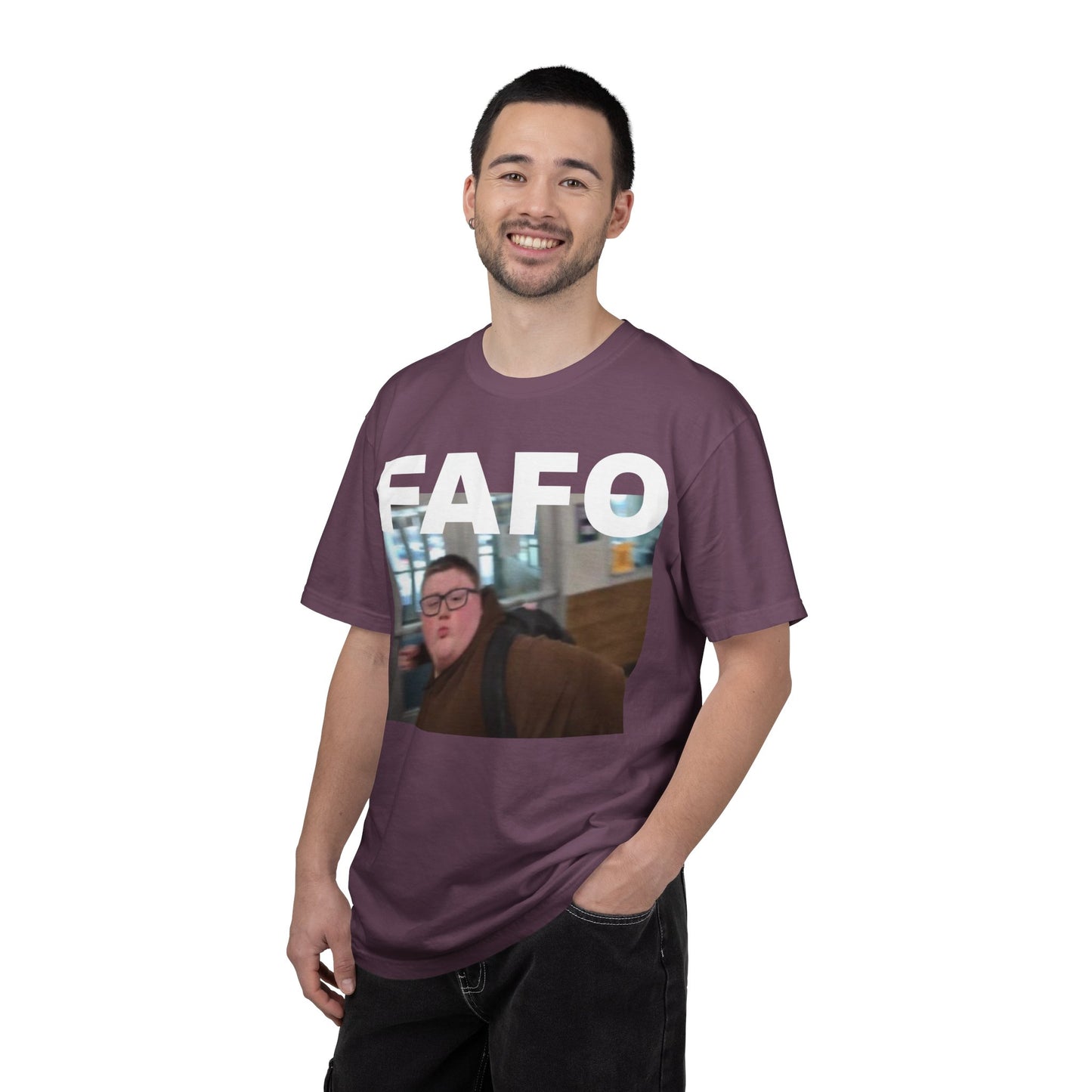 FAFO Okay Kid meme photo T-shirt | FAFO graphic tee