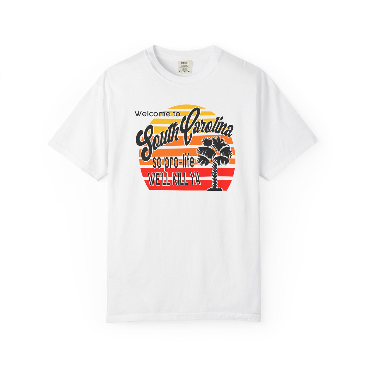 South Carolina Political Dark Humor Abortion Sunset T-Shirt Welcome to South Carolina Graphic Tee