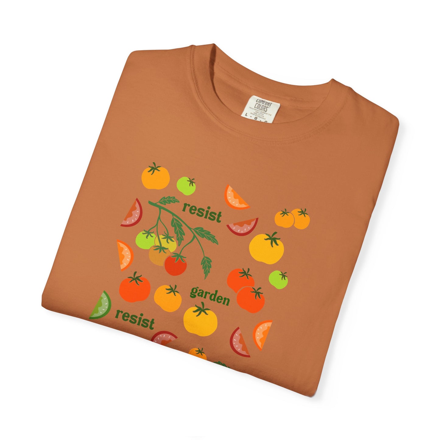 Resist Garden Grow T-shirt | Tomato Garden Illustration