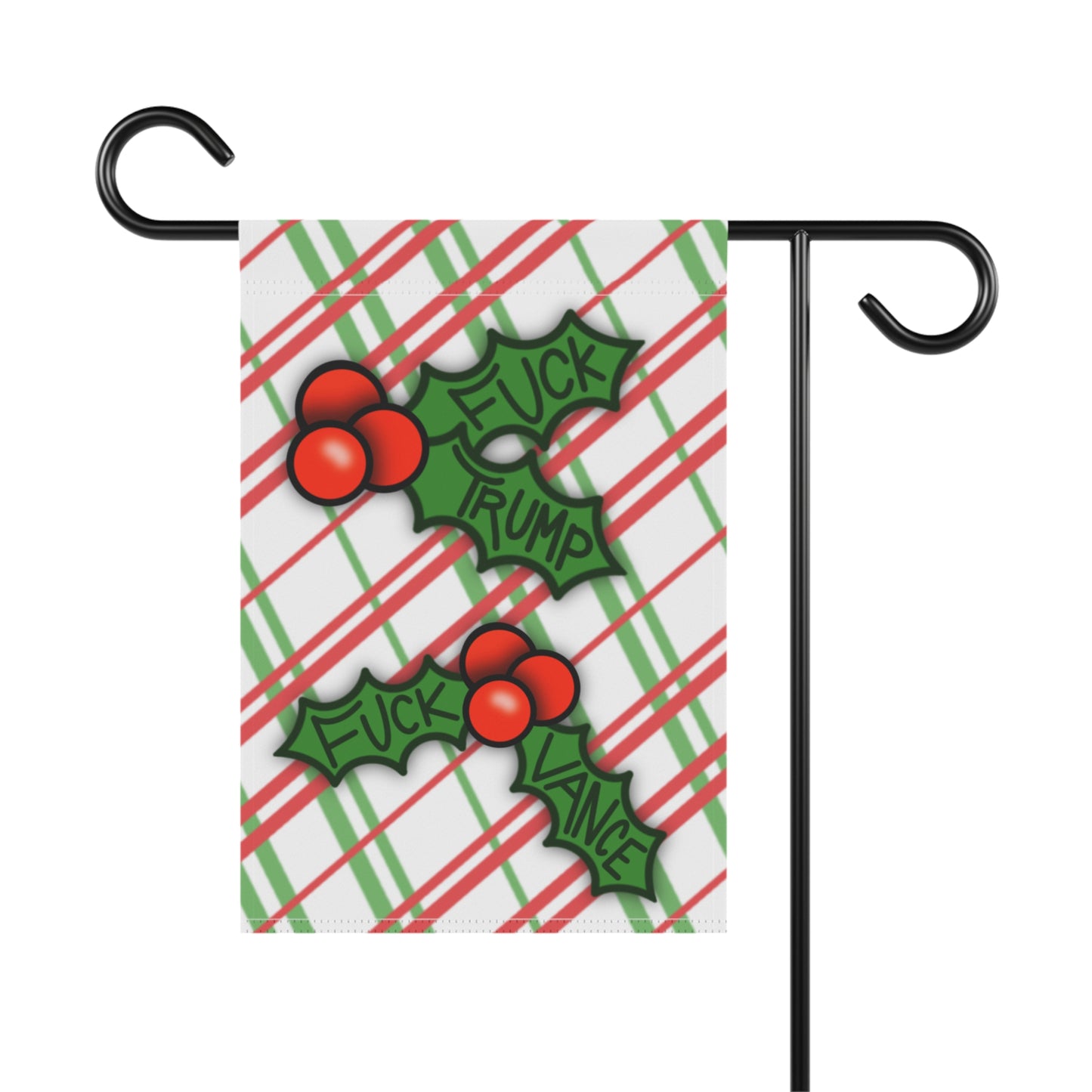 Slightly Subtle Holly Holiday Garden Banner, Funny Outdoor Flag, Seasonal Decor, Christmas Lawn Sign, Humorous Home Accent
