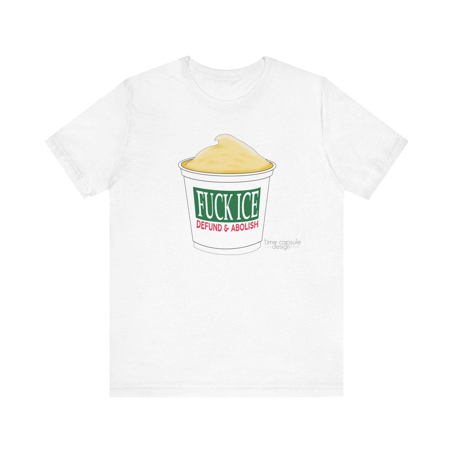 Defund & Abolish Ice Unisex Short Sleeve Shirt for Activists, Italian Ice Casual Fashion, Gift for Leftists
