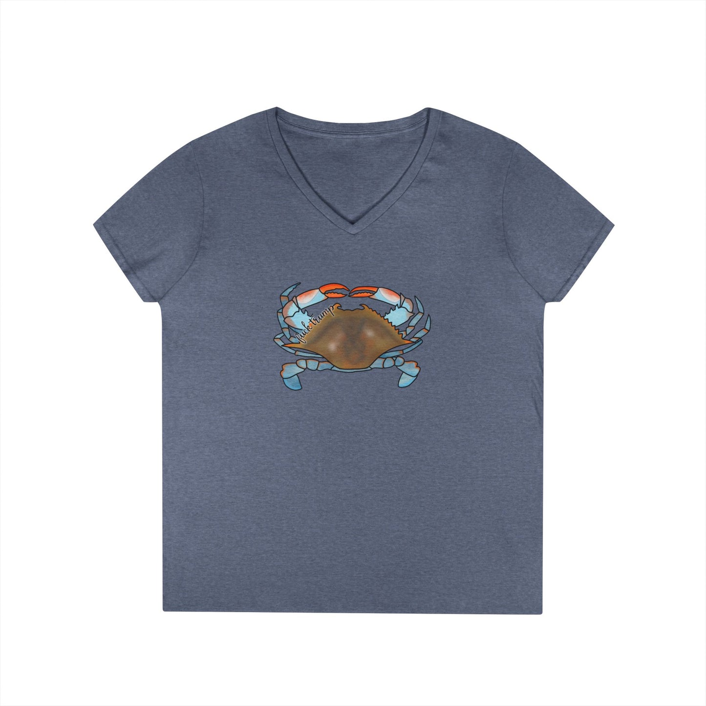 Blue Crab Illustration T-Shirt | Coastal Sea Life Tee FDT