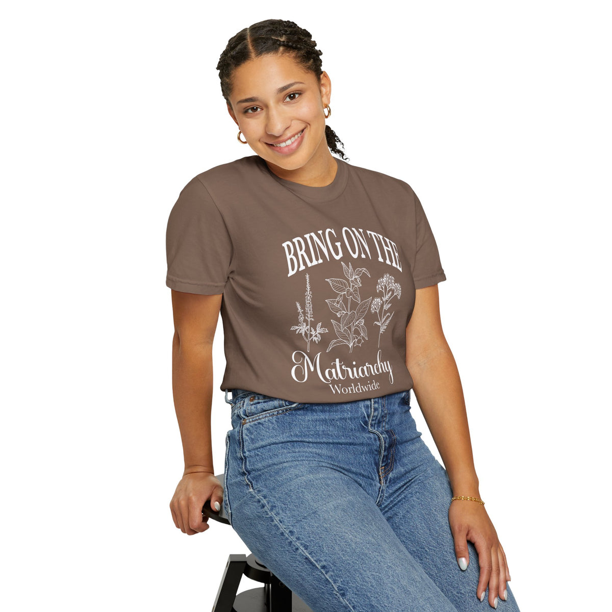 Bring On The Matriarchy T-shirt Feminist Floral Graphic Tee