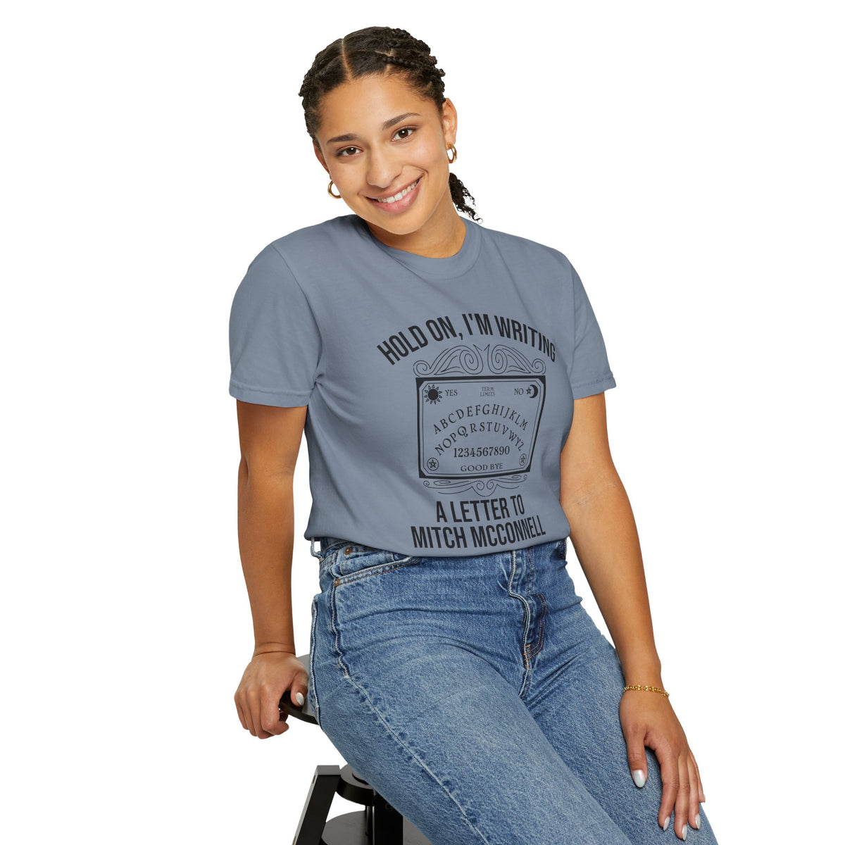 Ouija Board 'Hold On, I'm Writing a Letter to Mitch McConnell' T-Shirt