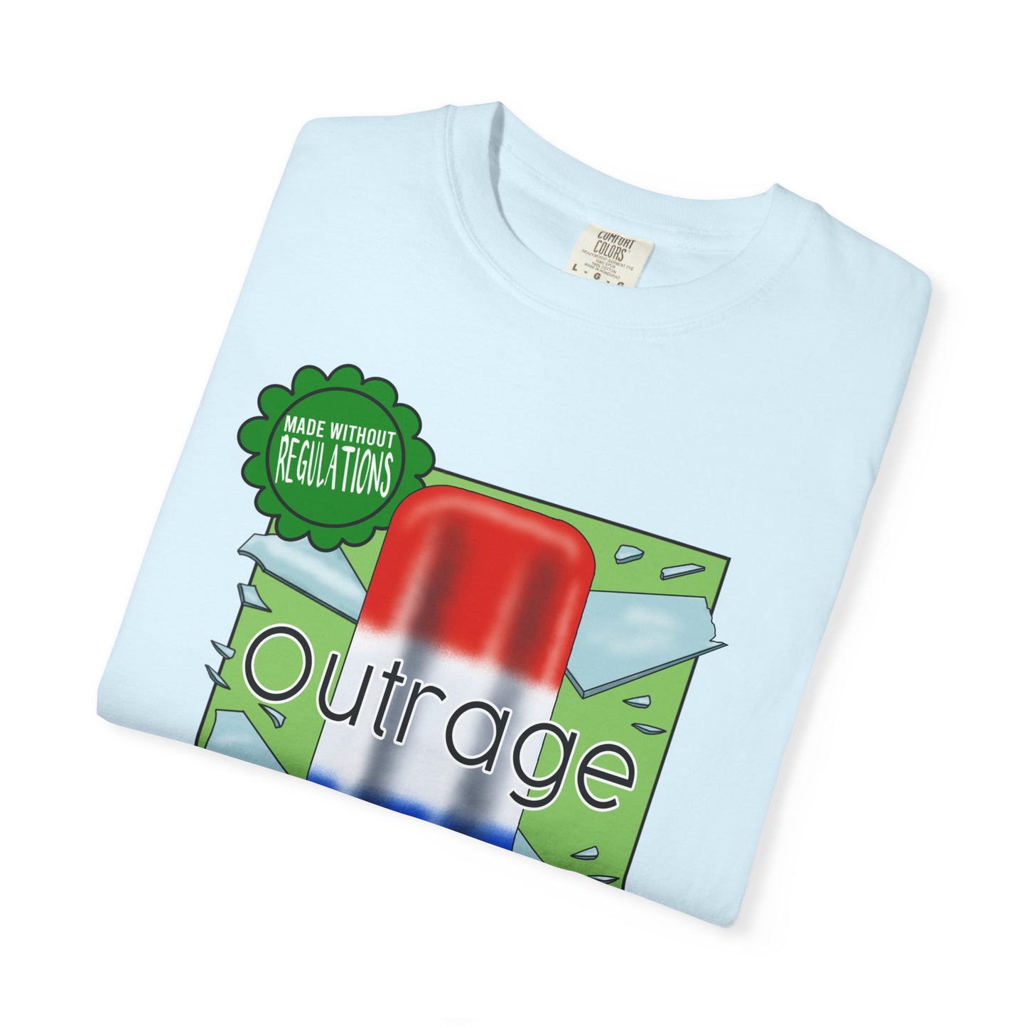 Outrage Glass Popsicle Graphic T-Shirt Patriot Pop Art Tee