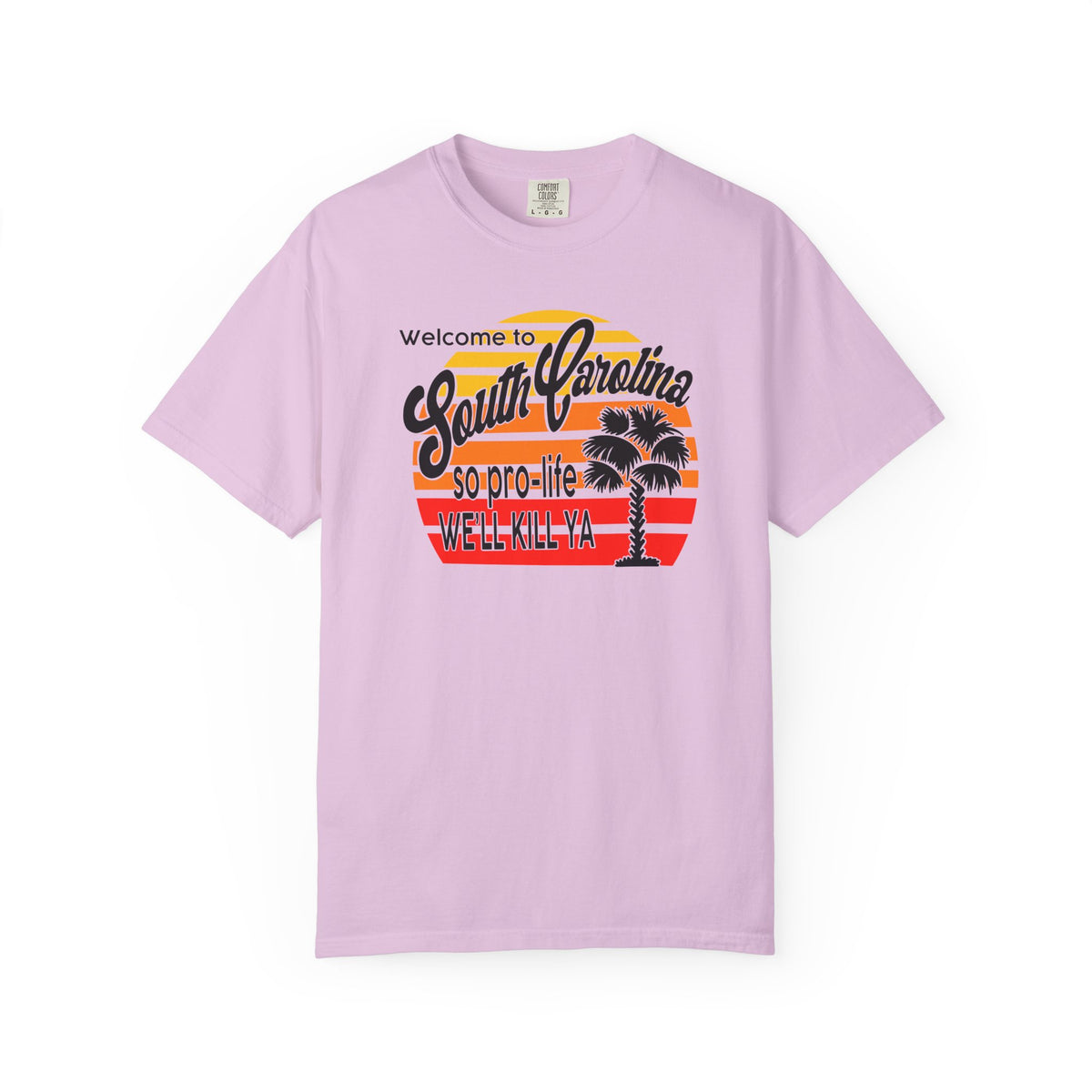 South Carolina Political Dark Humor Abortion Sunset T-Shirt Welcome to South Carolina Graphic Tee