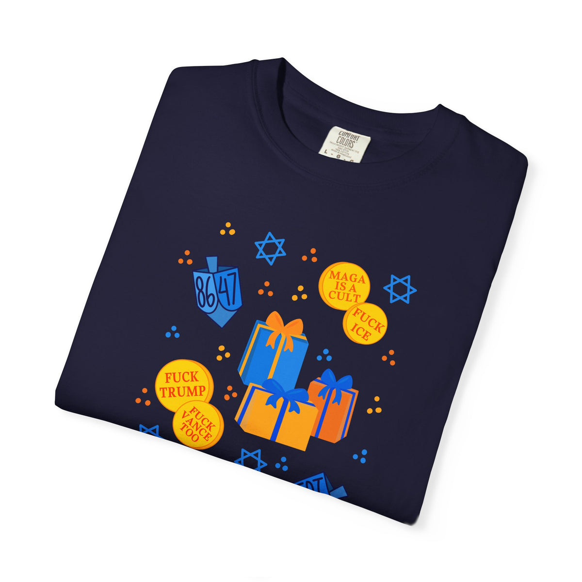 Slightly Subtle Hanukkah Dreidel Gelt Gift Celebration T-Shirt