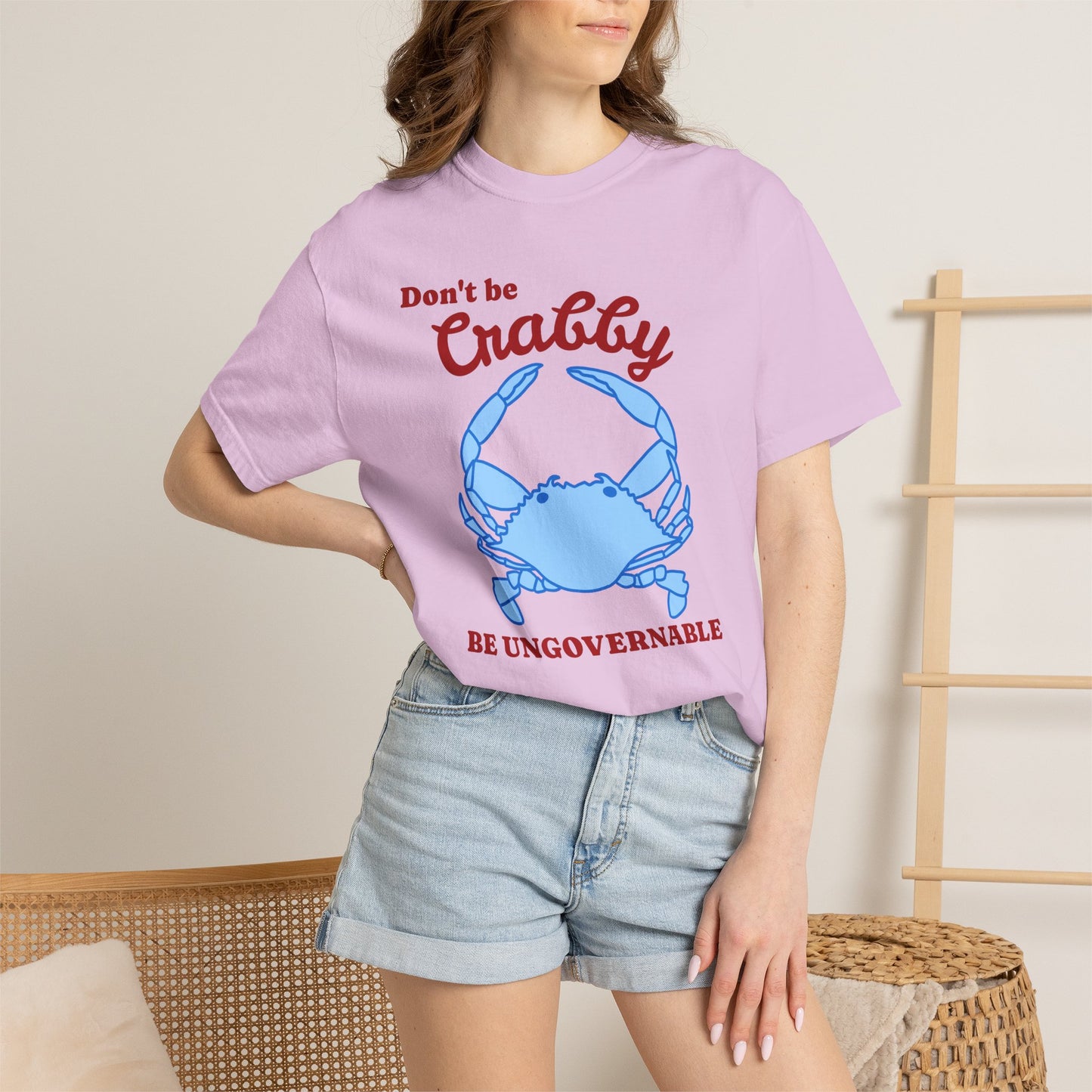 Don't Be Crabby Blue Crab T-Shirt | Be Ungovernable Graphic Tee