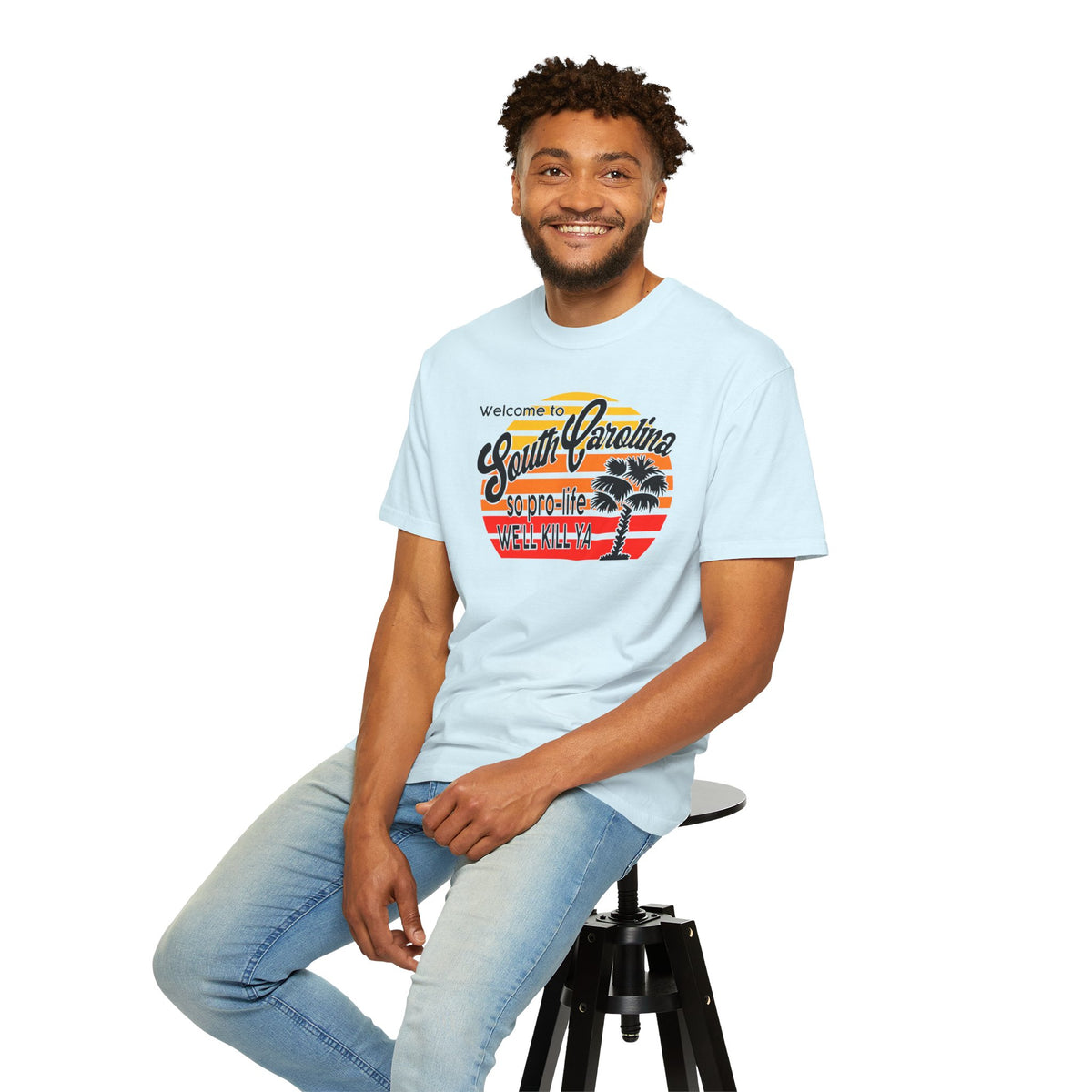 South Carolina Political Dark Humor Abortion Sunset T-Shirt Welcome to South Carolina Graphic Tee