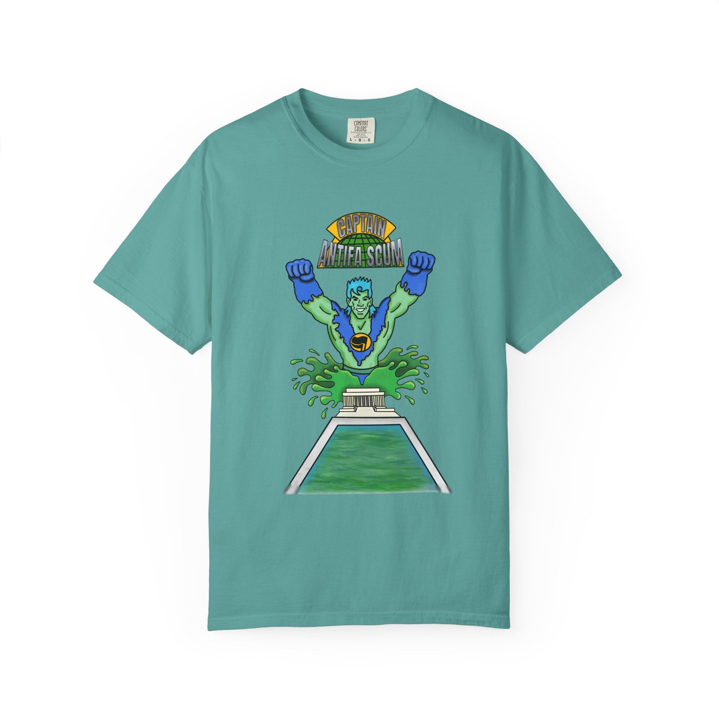 Captain Antifa Scum Reflecting Pool Algae Shirt