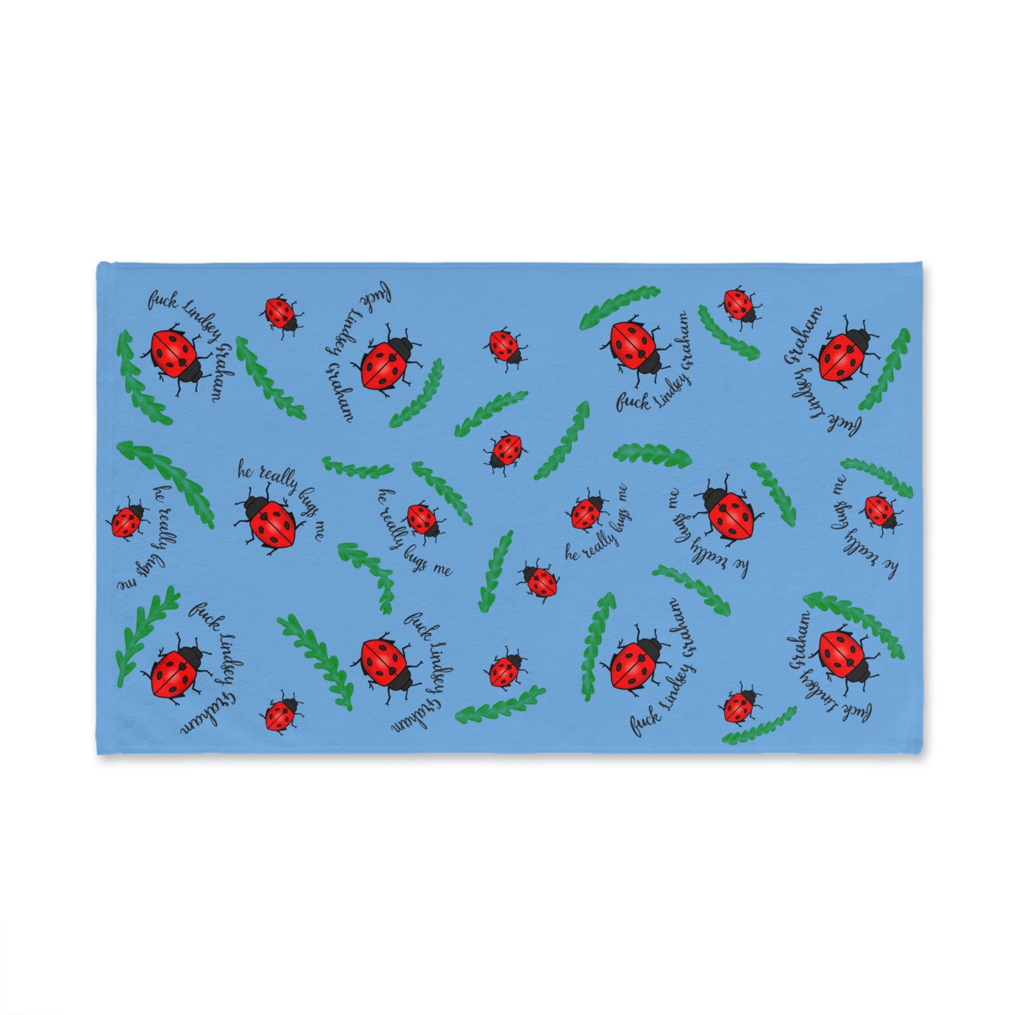 Slightly Subtle Ladybug Hand Towel, Lindsey Graham, Gifts for Garden Lovers, Kitchen or Bathroom Use, Birthday, Baby Shower