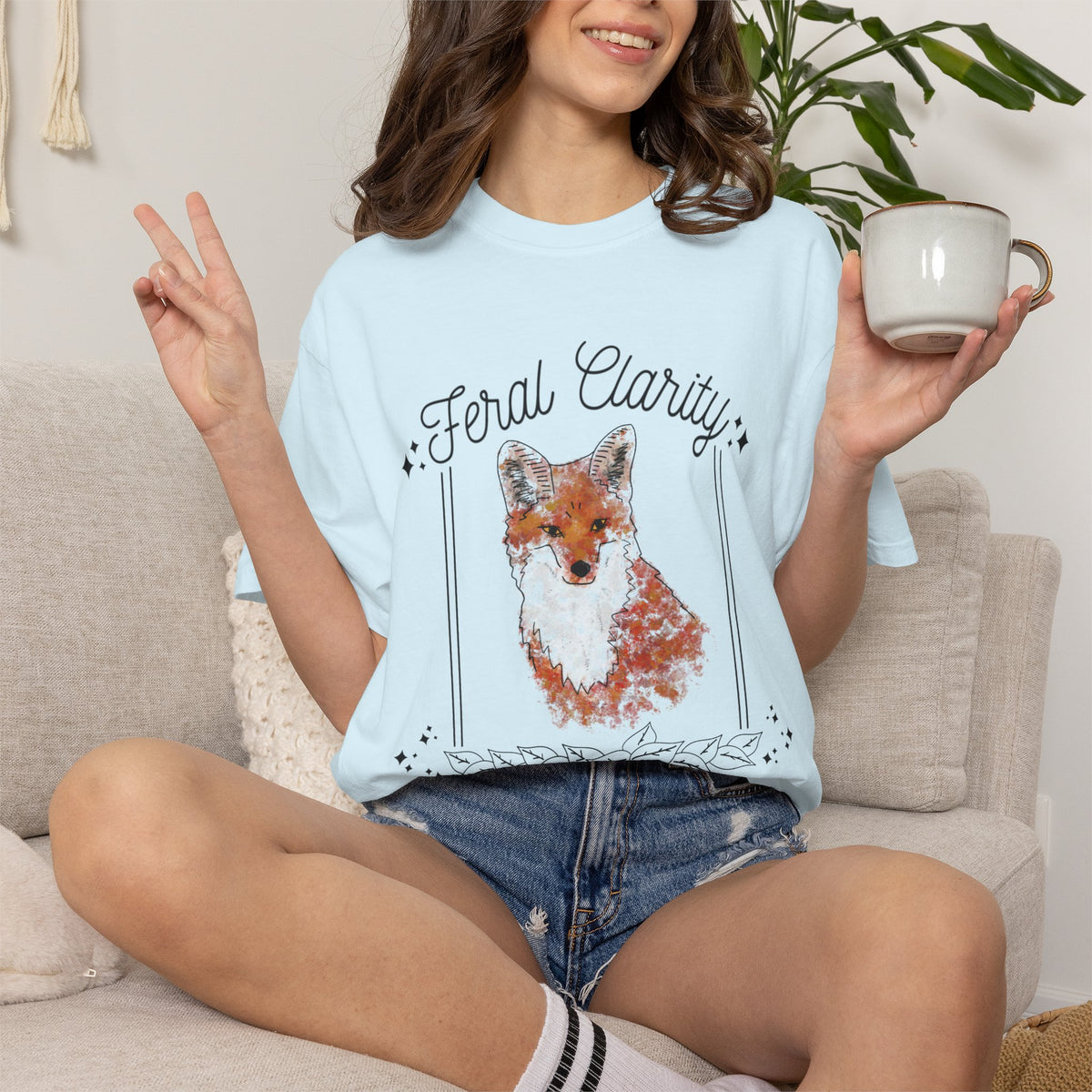 Feral Clarity Fox Graphic T-Shirt