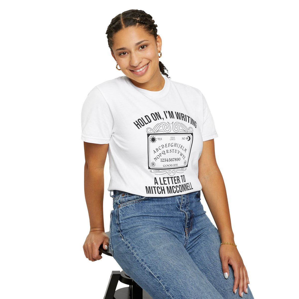 Ouija Board 'Hold On, I'm Writing a Letter to Mitch McConnell' T-Shirt