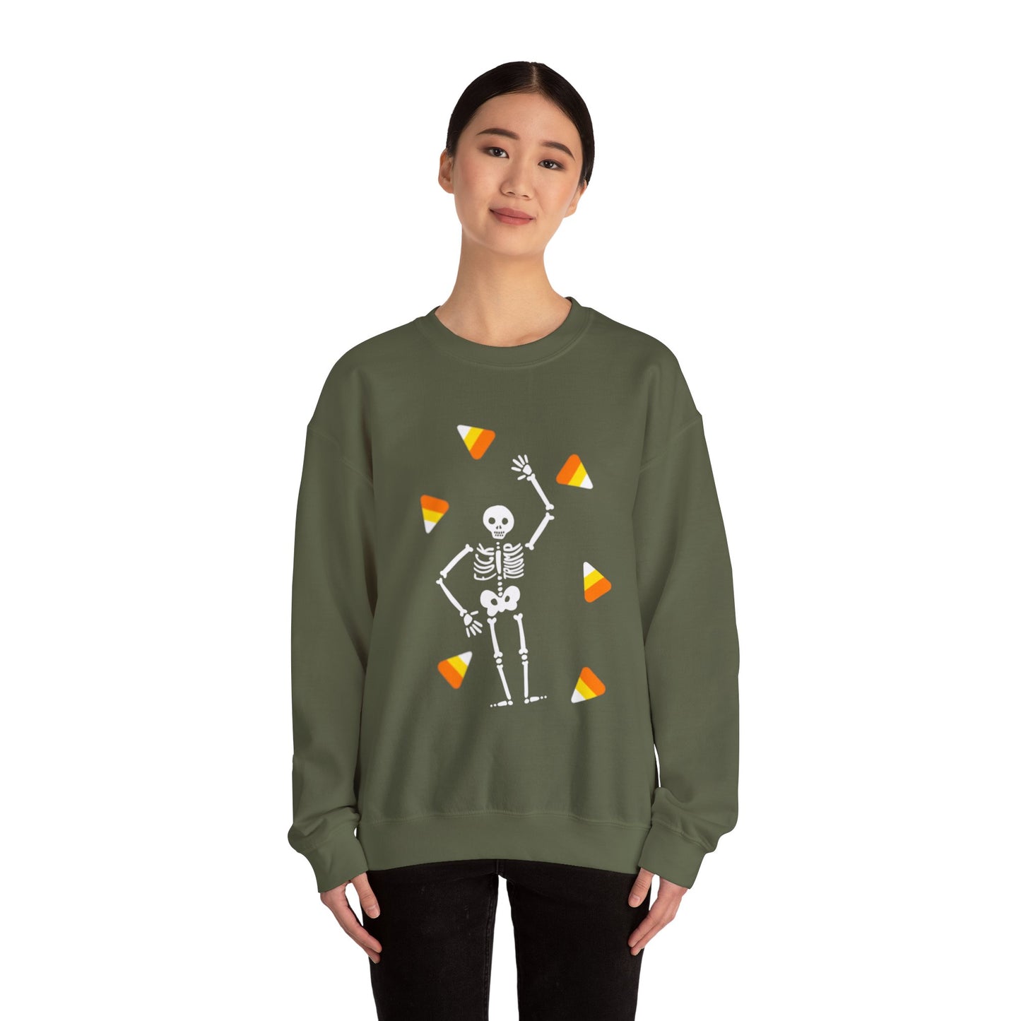 Slightly Subtle Halloween Skeleton Crewneck Sweatshirt, Trump Unisex Fall Apparel, Spooky Cozy Halloween Gift, Casual Sweatshirt Outfit