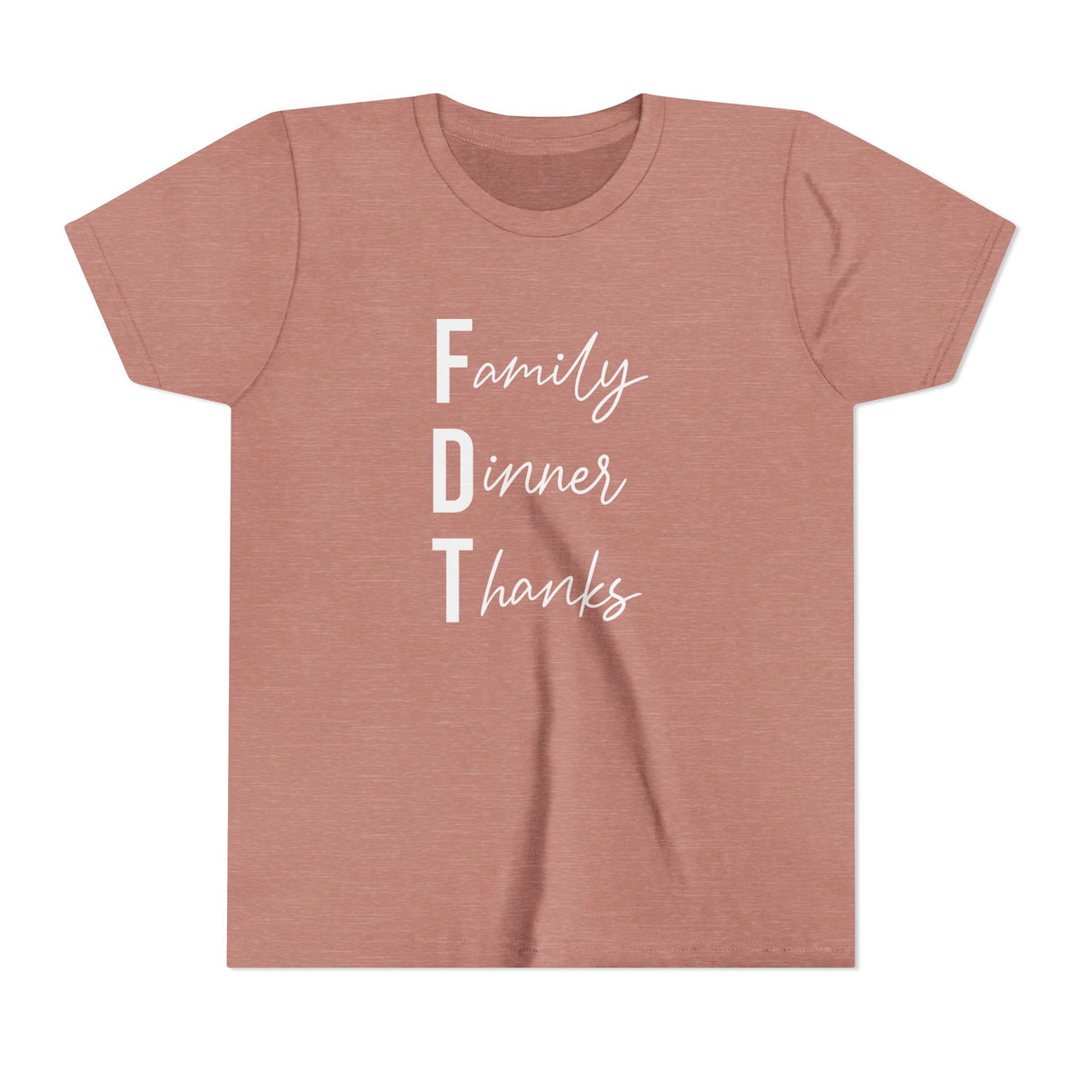 Youth Family Dinner Thanks Thanksgiving Tee FDT kids shirt