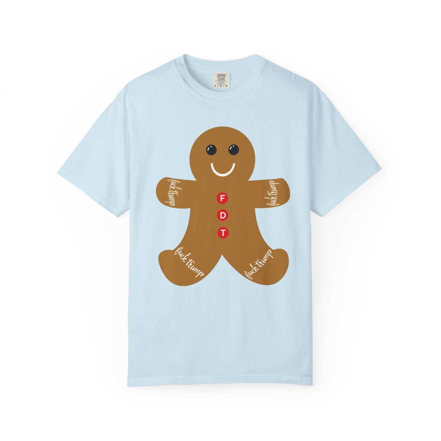 Slightly Subtle Gingerbread Man T-Shirt - FDT Comfort Colors Festive Holiday Tee for Christmas, Winter Celebration, Family Gathering Gift