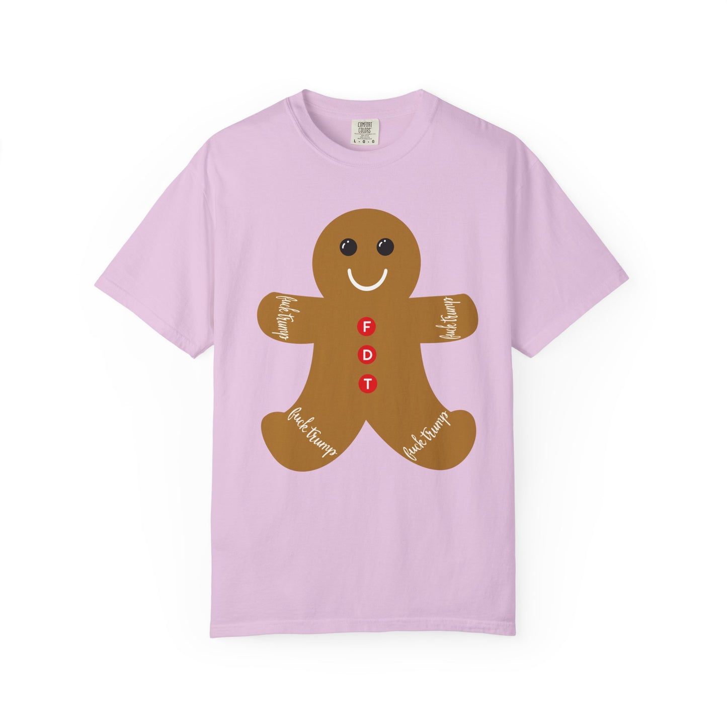 Slightly Subtle Gingerbread Man T-Shirt - FDT Comfort Colors Festive Holiday Tee for Christmas, Winter Celebration, Family Gathering Gift