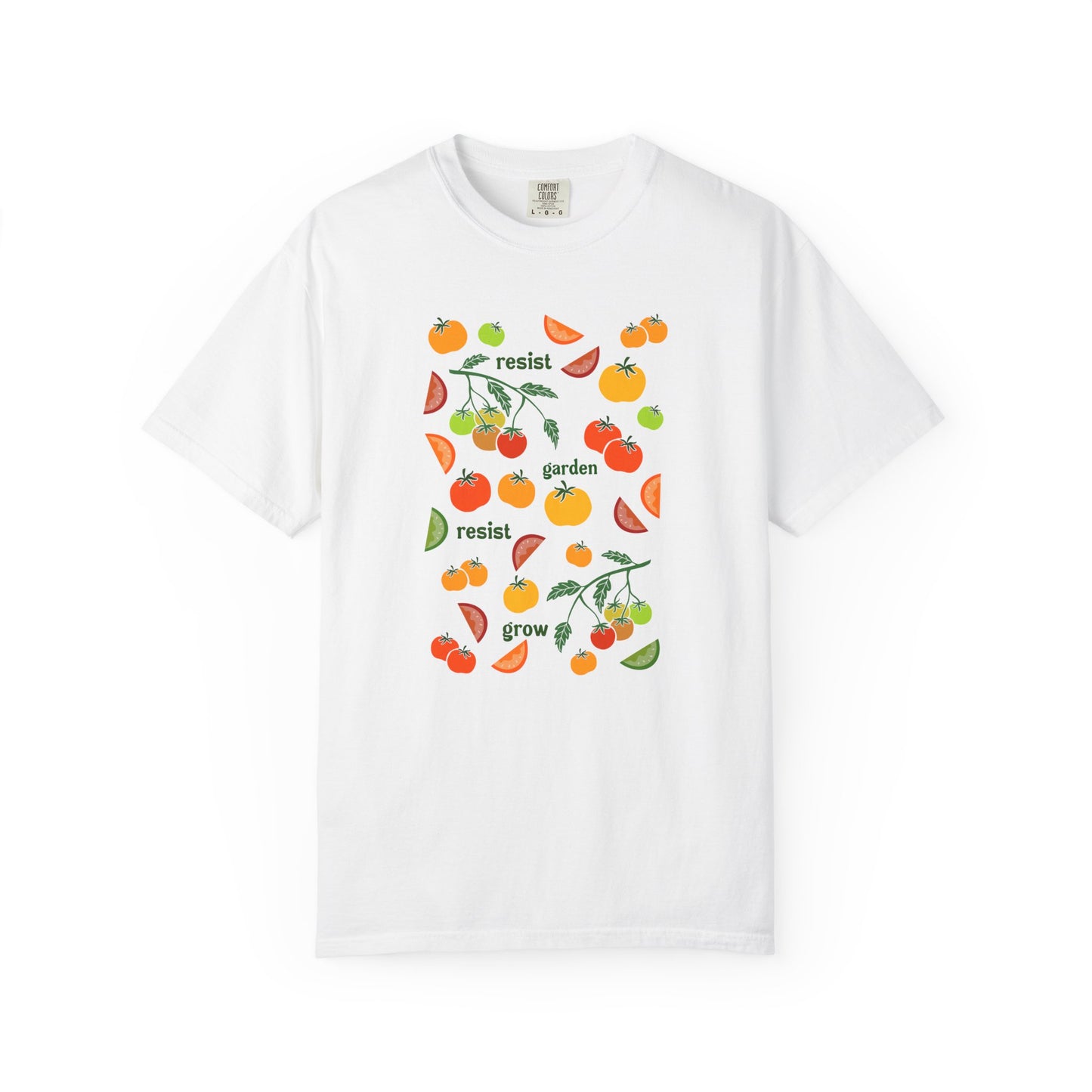 Resist Garden Grow T-shirt | Tomato Garden Illustration