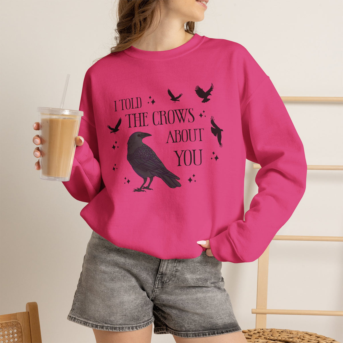 I Told the Crows About You Gothic Crow Sweatshirt Matriarchy