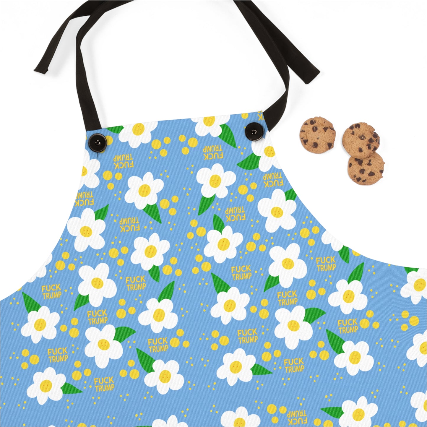 Slightly Subtle Daisy Apron (AOP) Blue