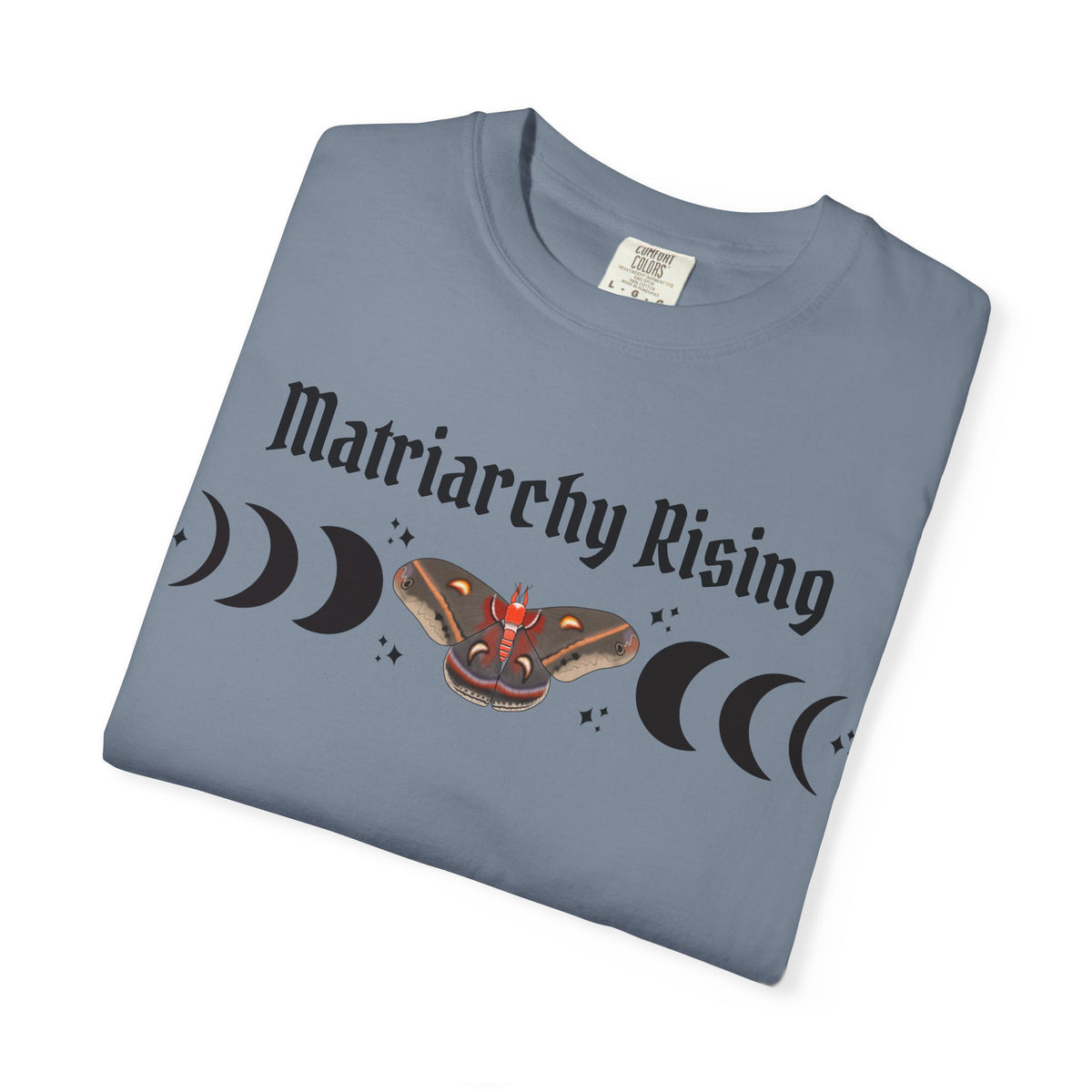 Matriarchy Rising Tee Moon Phases & Moth Feminist Graphic T-Shirt